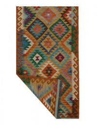 Pasargad Caucasian Tribal Style Flat Weave kilim 3' X 10'