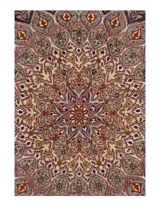 Fine silk & wool Persian Tabriz Design 8'2'x11'4"