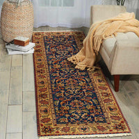 Fine Hand Knotted Indian Agra Runner 3' X 9'1''