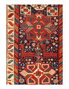 Navy Blue Russain Antique Kazak runner 3'5" X 9'4"