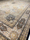 Beige Color Fine Hand Knotted Tabriz Design 12' X 17'