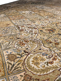 Beige Color Fine Hand Knotted Tabriz Design 12' X 17'