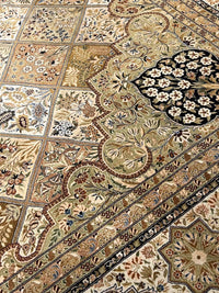 Beige Color Fine Hand Knotted Tabriz Design 12' X 17'