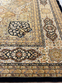 Beige Color Fine Hand Knotted Tabriz Design 12' X 17'