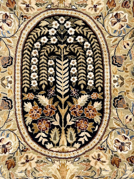 Beige Color Fine Hand Knotted Tabriz Design 12' X 17'