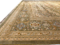 Beige Color Fine Hand Knotted Tabriz Design 10' X 14'