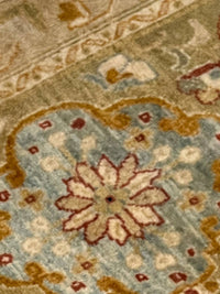 Beige Color Fine Hand Knotted Tabriz Design 10' X 14'