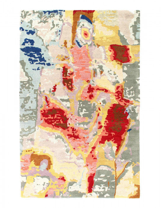 Fine Hand Tufted Abstract rug 5' X 8'