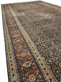 Tabriz Design Hand knotted Herati Design Rug 9' X 18'