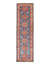 blue Super Kazak Lamb's Wool Runner 2'8" X 9'4"