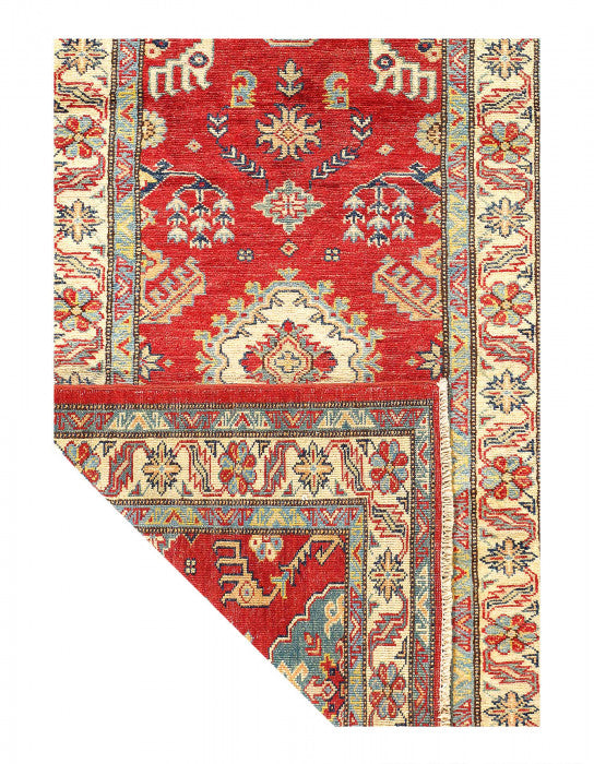 Red Super Kazak Lamb's Wool Runner 2'7" X 8'