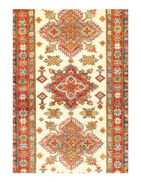 Ivory Super Kazak Lamb's Wool Runner 2'7" X 12'7"