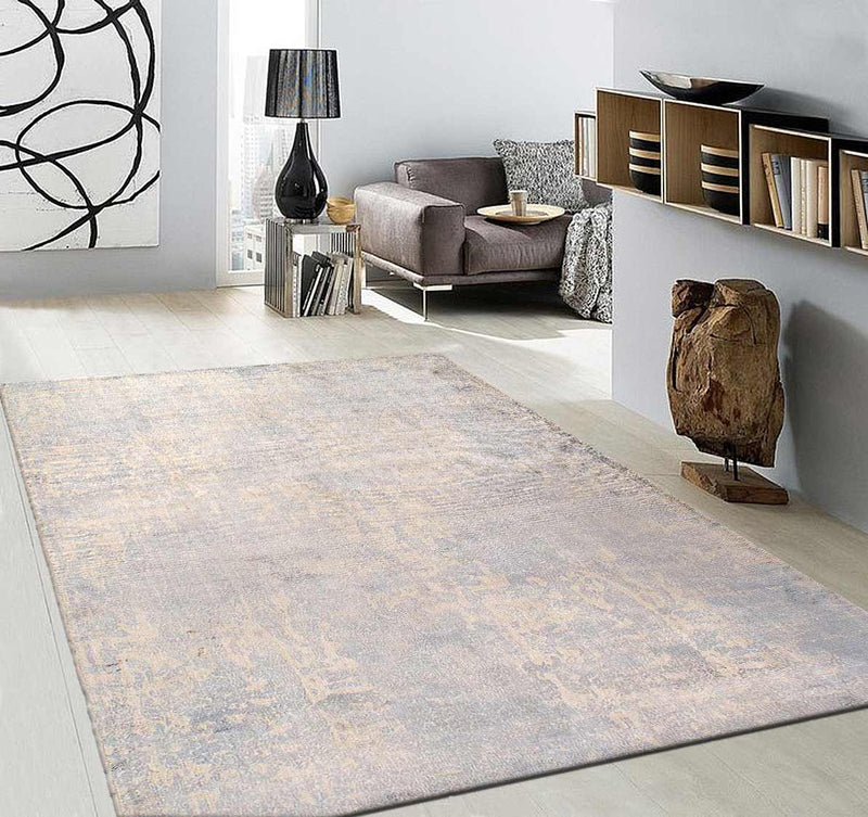 Fine Hand Loom v.silk Modern rug 4' X 6'