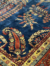 Navy Blue Fine Hand Knotted sarouk mohajran Design 10' X 17'