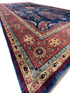 Navy Blue Fine Hand Knotted sarouk mohajran Design 10' X 17'