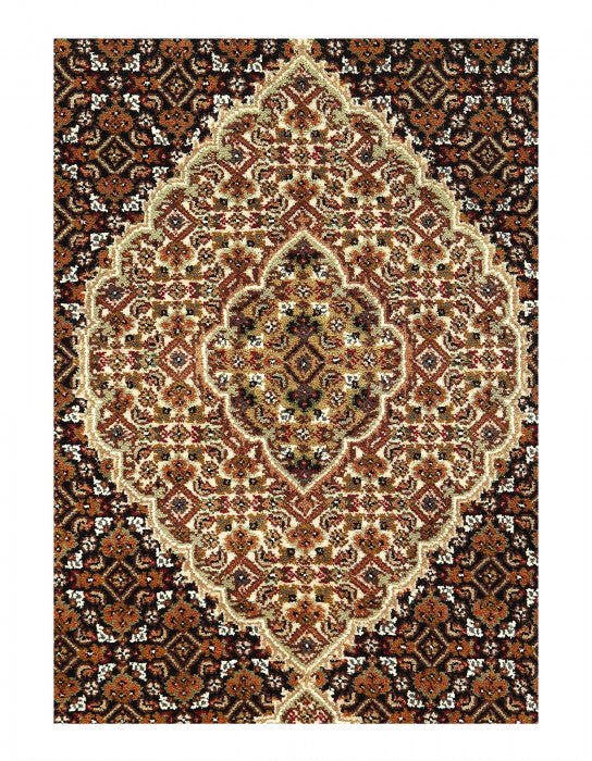 Fine Hand Knotted Silk & wool Tabriz Design 4'9'' X 6'11''