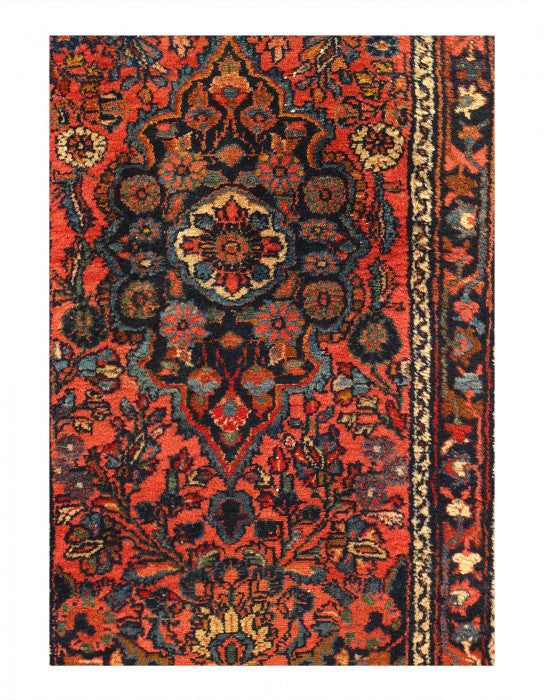 Antique Persian Hand Knotted Lilihan Runner 2'7'' X 19'6"