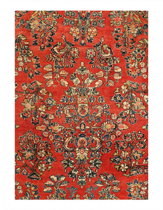 Antique Sarouk Rug 6'x9'