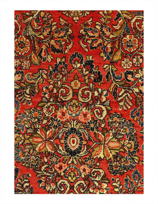 Antique Persian Sarouk Rug 10' X 21'