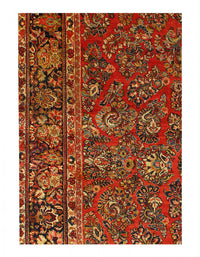 Antique Persian Sarouk Rug 10' X 21'