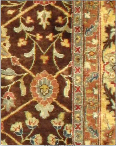 Light Brown Persian Tabriz Design design rug 5' X 8'