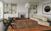 Fine Hand Knotted Indian Agra rug 8'1'' X 10'4''