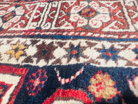 Navy Blue Russian Antique Kazak 4'8'' X 6'4''