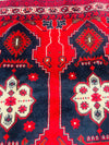 Afghan Bashir Red Hand Knotted Rug - 6?5" Ã 9?7?