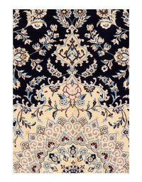 Persian 6 /L Nain Silk & Wool Rug - 6'5" X 9'6"