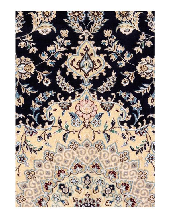 Persian 6 /L Nain Silk & Wool Rug - 6'5" X 9'6"