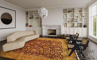 Fine Hand Knotted Agra rug 9' 1''X 12'1''