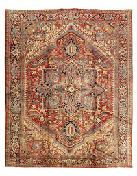 Rust Antique Persian Serapi 9'11" X 12'6"