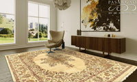 Ivory Fine Persian Tabriz Design Design 8' X 11'