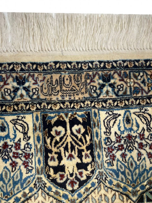 6 LA Multi Color Fine Hand Knotted Persian silk & wool Habibian Nain 6'9" X 10'