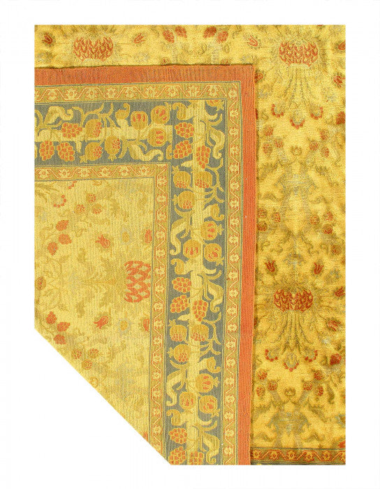 Fine Hand Knotted Indian savonnerie 12' x 18'