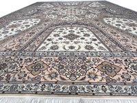 4 LA Fine Hand Knotted Persian silk & wool Habibian Nain 8'5" x 11'9"