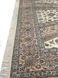 4 LA Fine Hand Knotted Persian silk & wool Habibian Nain 8'5" x 11'9"