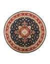 Navy silk & wool sino Tabriz Design Round 10' X 10'