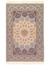 Super Fine Hand Knotted Persian silk & wool Isfahan Rug 5' X 8'