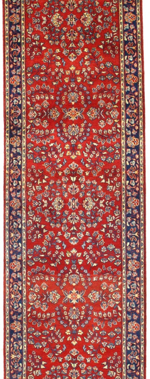 Red Sarouk Runner 2'.6''x 12'