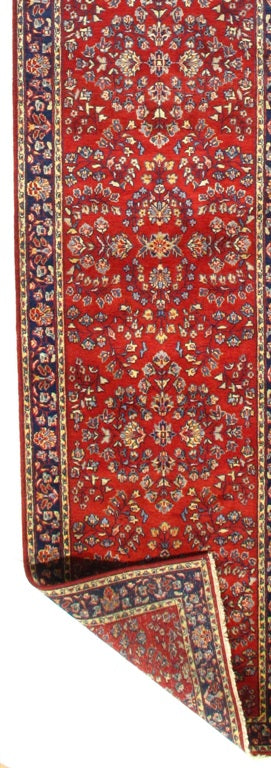 Red Sarouk Runner 2'.6''x 12'