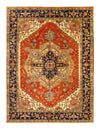 Rust Color Hand Knotted Serapi Design 8'11'' X 12'