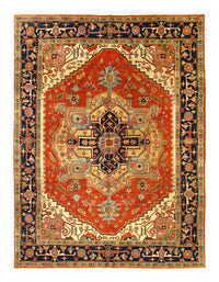 Rust Color Hand Knotted Serapi Design 8'11'' X 12'