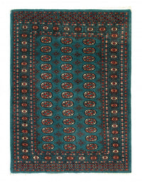 Light Blue Fine Hand Knotted Bokhara rug 4'3'' X 5'8''