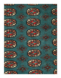 Light Blue Fine Hand Knotted Bokhara rug 4'3'' X 5'8''