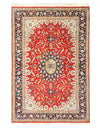 Fine Hand Knotted Pure silk Qum rug 4'3'' X 6'5''