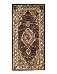 Fine Hand knotted Silk & wool Tabriz Design 2'3'' X 4'8''