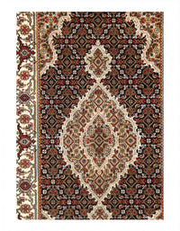 Fine Hand knotted Silk & wool Tabriz Design 2'3'' X 4'8''