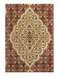 Fine Hand Knotted Silk & wool Tabriz Design rug 3' X 4'11''