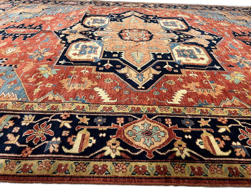 Fine Hand knotted Persian serapi Design 9' X 12'